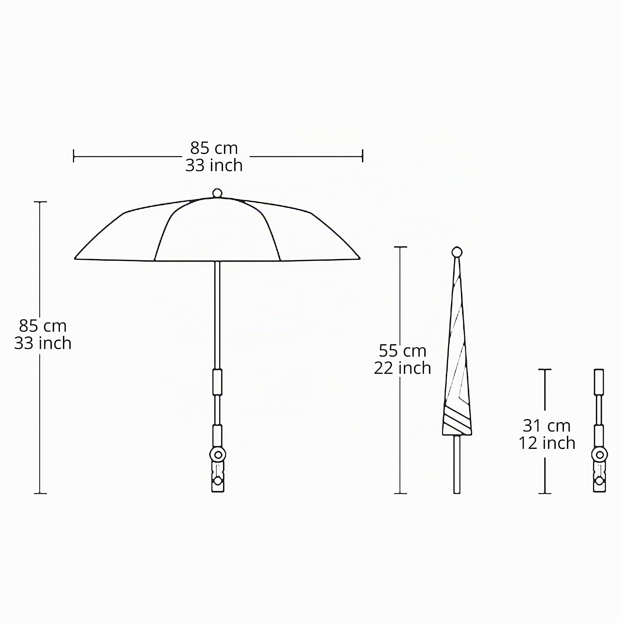 Sombrilla de trípode para bloquear la lluvia/luz solar para fotografías/películas al aire libre o sombrear para fotografías/películas en el estudio