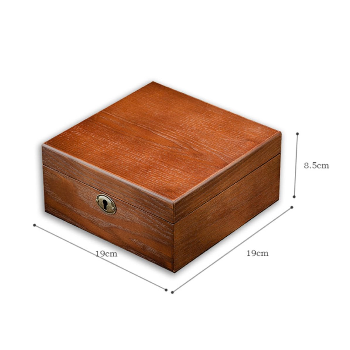Holz Uhrenbox mit 6 Fächern, Abschließbar, für Zuhause und Geschäft | Braun, Aufbewahrung und Präsentation für Uhren und Schmuck, Passend für Sammler