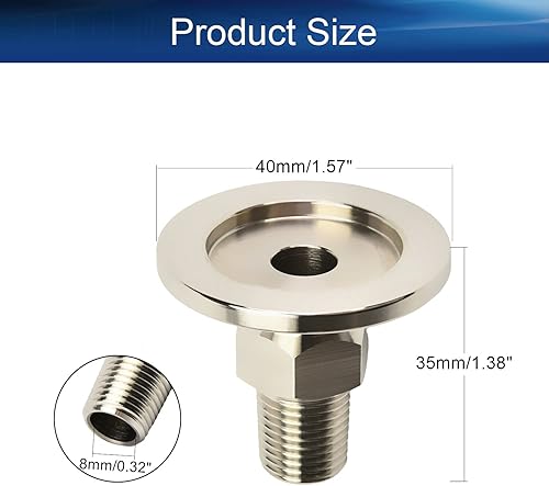 Miniatura 2 de Bettomshin 2 unids 14 pulgada brida sanitaria tubería hembra roscada acero inoxidable 304 hexagonal KF25 adaptador hembra PT a tri abrazadera OD