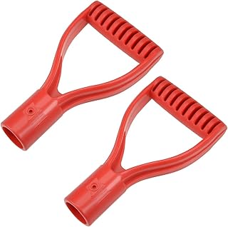uxcell Shovel D Grip Handle, 30mm Inner Dia PVC for Digging Raking Tools Red 2Pcs
