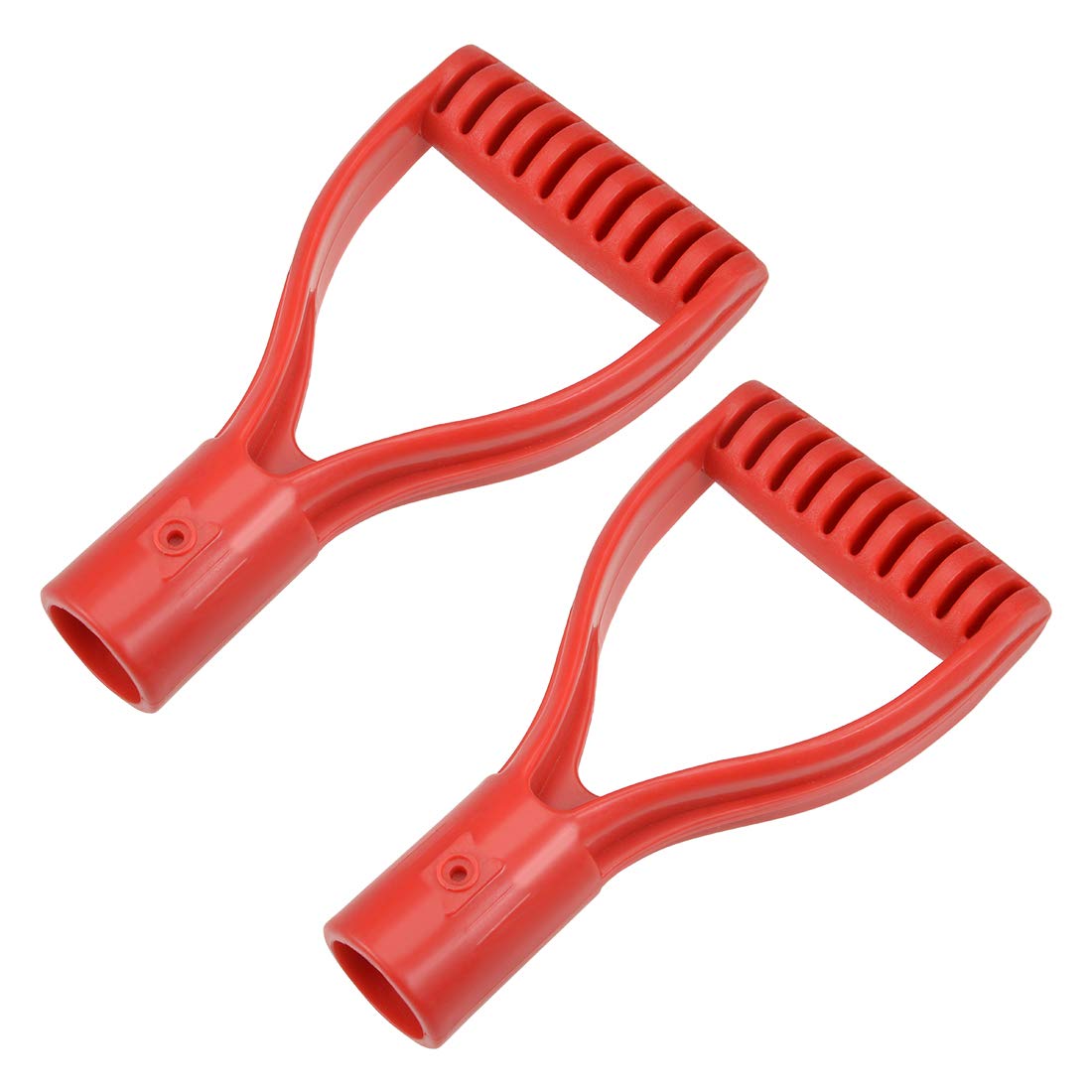 Poignée de pelle 30mm en PVC robuste rouge uxcell ergonomique pour râteau lot de 2