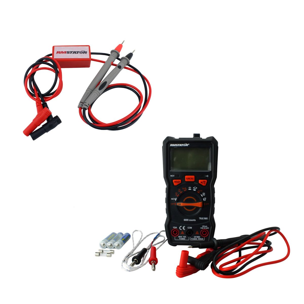 RMSTATOR Kit Digital Multimeter + Voltage Peak Reading DVA Adapter