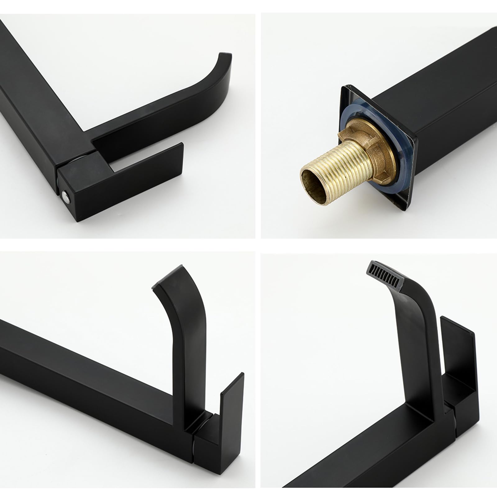 High Arc Edelstahl Badezimmer Wasserhahn Einhebel Kaltwassermischer Modernes Kaskaden-Design Weiß Finish Spültischarmatur für stilvolles Waschbecken