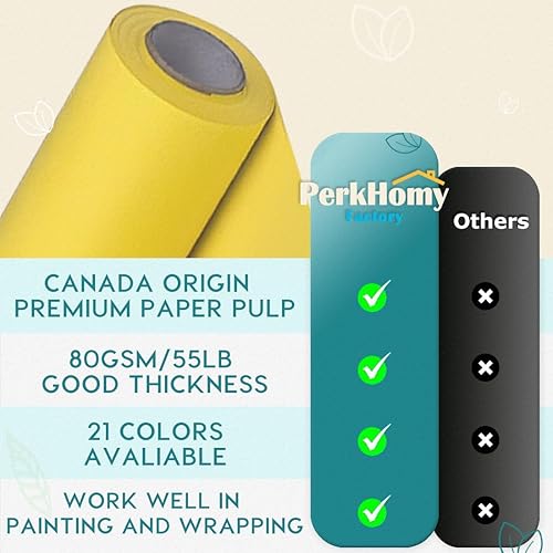 Vista 17 de PerkHomy - Rollo de papel kraft negro de 36 x 1.440 pulgadas (120 pies) para tablón de anuncios, papel artístico, cubierta de mesa, manualidades