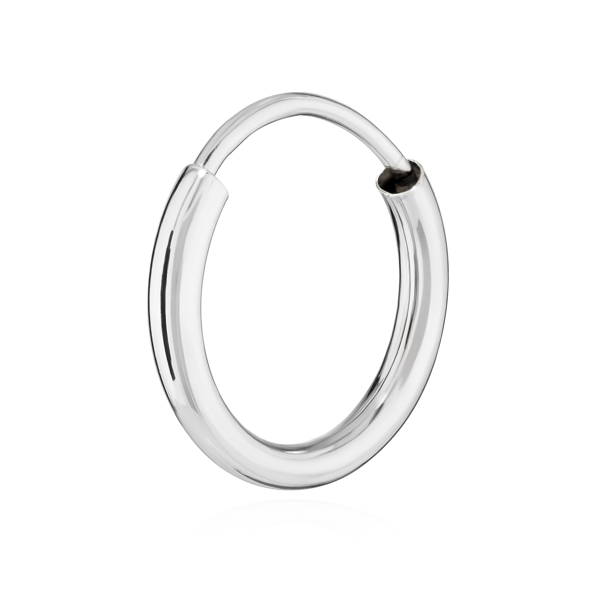 NKlaus Orecchino Singolo A Perno In Oro Bianco 585 (14kt) Con Zircone Bianco – 5,3 Mm - 4