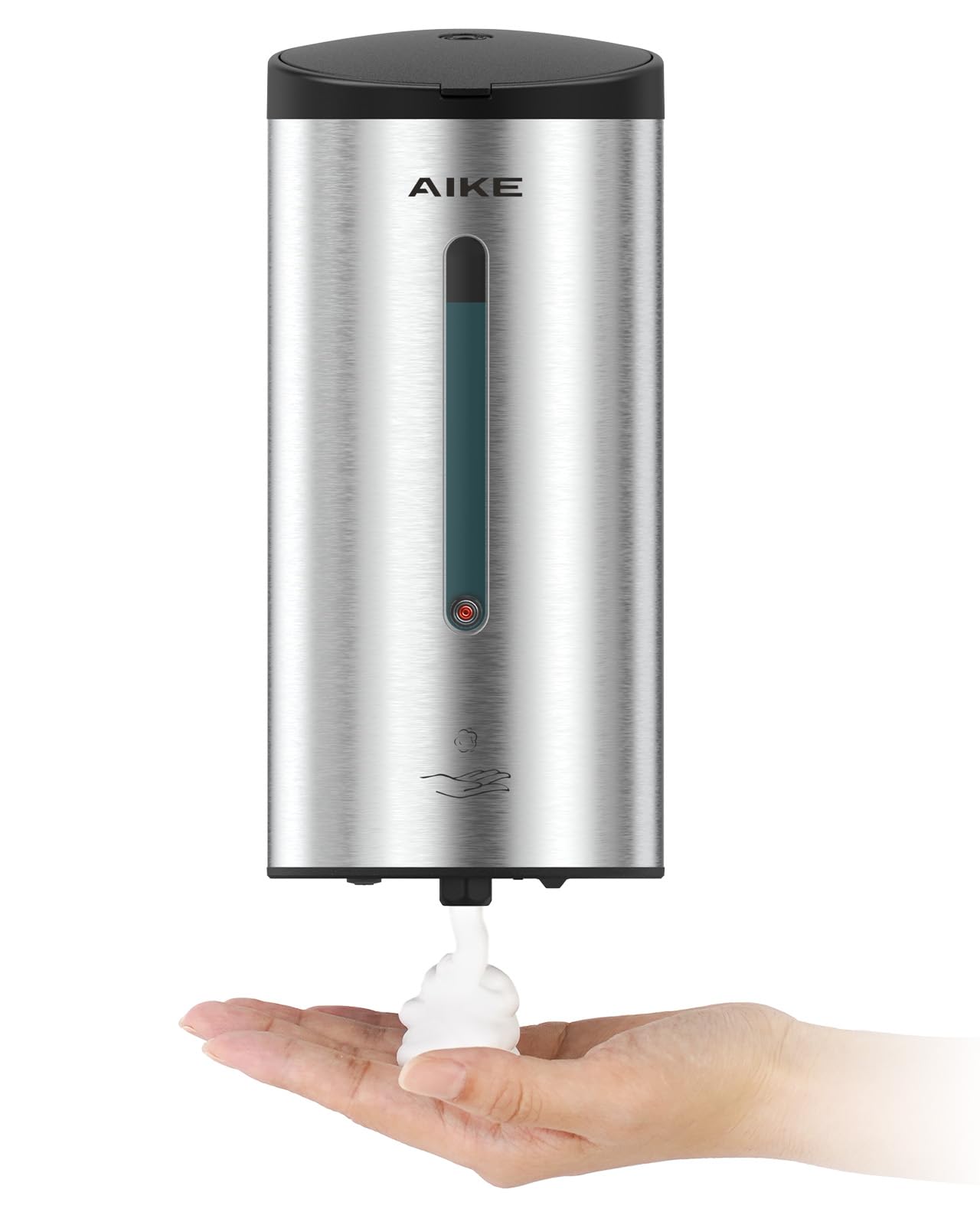 Photo 1 of AIKE Wall Mount Automatic Foam Soap Dispenser 25 OZ Commercial Large Capacity Stainless Steel Model AK1205FA(Brushed)