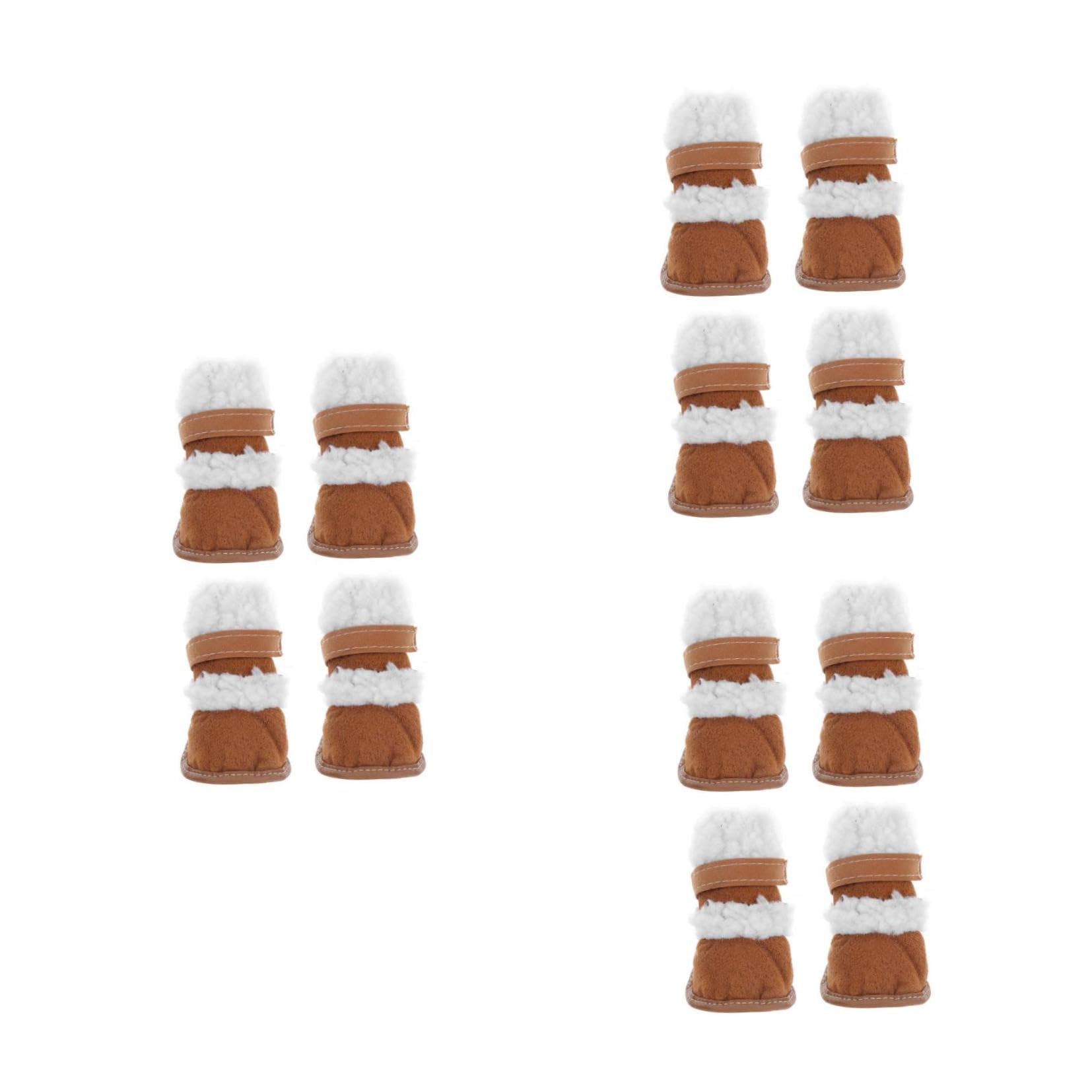 Kisangel 6paare Puppy Boots wasserdichte Und rutschfeste Winterstiefel Für Hunde Teiliges Idealer Pfotenschutz Für Kalte Tage Passend Für Kleine Und Mittelgroße Hunde