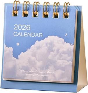 デスクカレンダー 2026 | ミニトラッカーディスプレイ | ミニ卓上カレンダー クリスマス 新年 父の日 お父さん ホーム オフィス 学校 男性 女性 同僚 従業員 大人