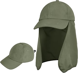 Solaris Foldable Neck Flap Cover Sun Cap UPF 50 Protection Hat for Outdoor Fishing Hiking