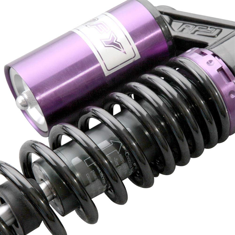 Universal Stoßdämpfer Federung 7mm Feder Aufhängung für GS850 GS300 XJ1100 CB750 VT250 CB500 XL250 Dirt Bikes Straßenrad ATV Motorrad 340MM Lila