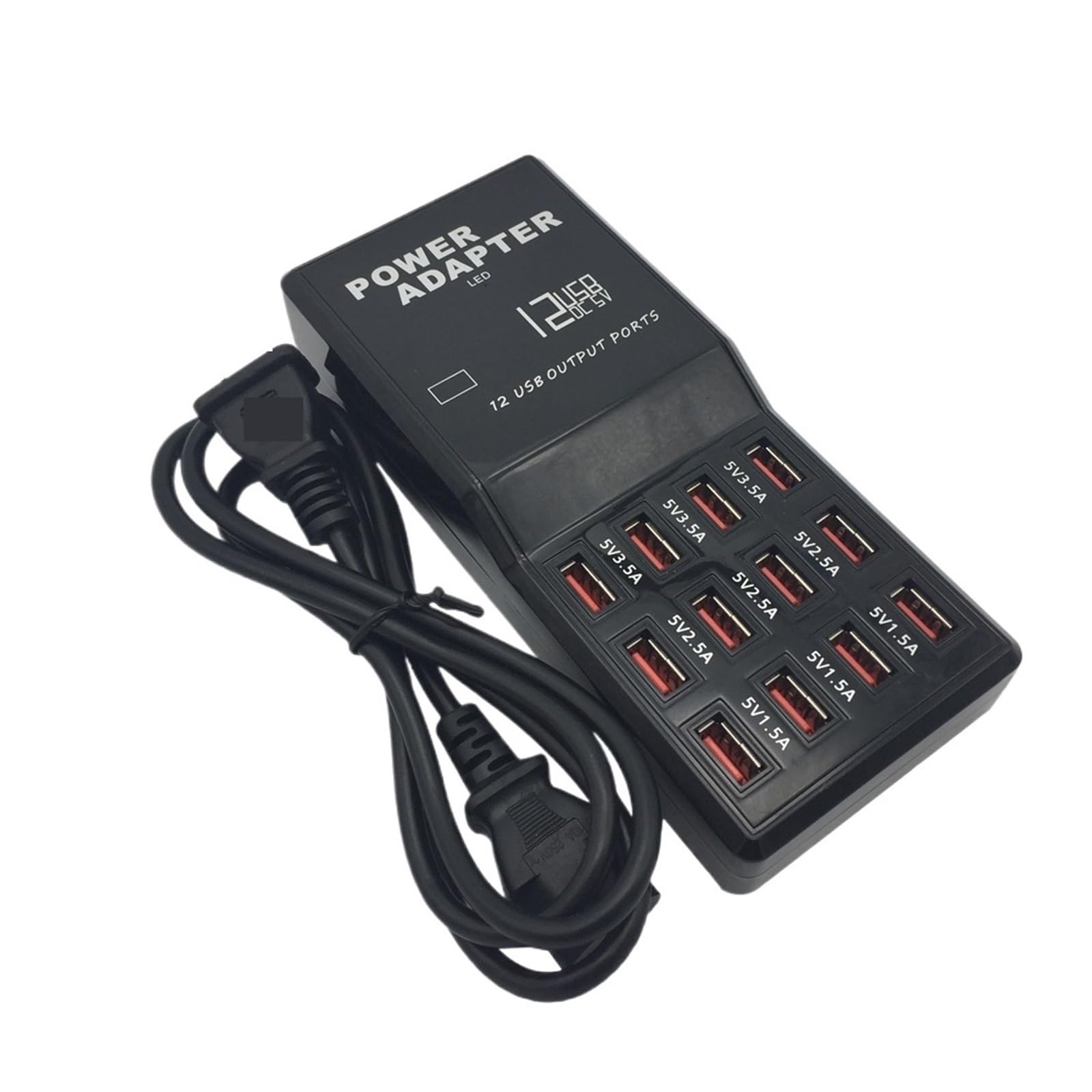 Caricatore Da Viaggio Da Muro USB Universale 5V 1.5V-5A 12 Porte Adattatore Rapido Multiporta For Caricabatterie Da Muro USB Da Tavolo Ampiamente Applicato