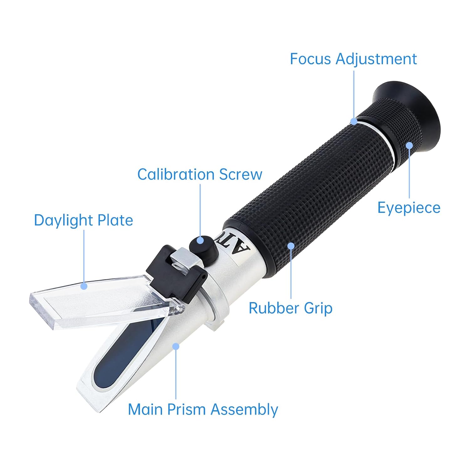 3 in 1 Animal Clinical Refractometer, Urine Specific Gravity Serum Protein Measuring for Veterinary/Pet, No Battery Required Hand Held Cat and Dog Health Index Measuring Instrument