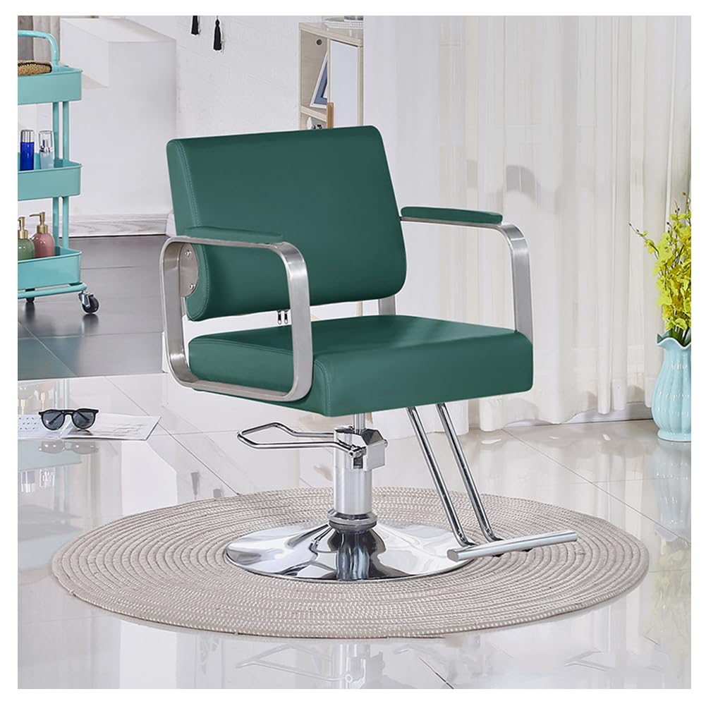 OZBMA Hair Salon Chair Hydraulic Braiding for Stylist Heavy Duty, Styling Hairdressing Beauty Spa Equipment,Blue,A (Green B)