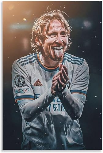 ANDUI Luka Modri - Póster apasionado de atletas famosos del fútbol, leyendas, pintura sobre lienzo, póster de arte de pared, impresión de pergamino,
