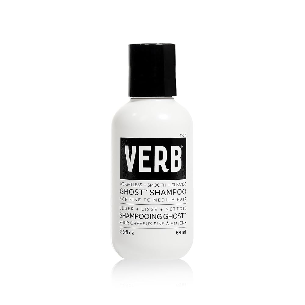 VERB Ghost Shampoo, 2.3 fl oz - Infused with Moringa Oil - Cleanses Fine and Weighed Down Hair - Vegan, No Parabens or Harmful Sulfates