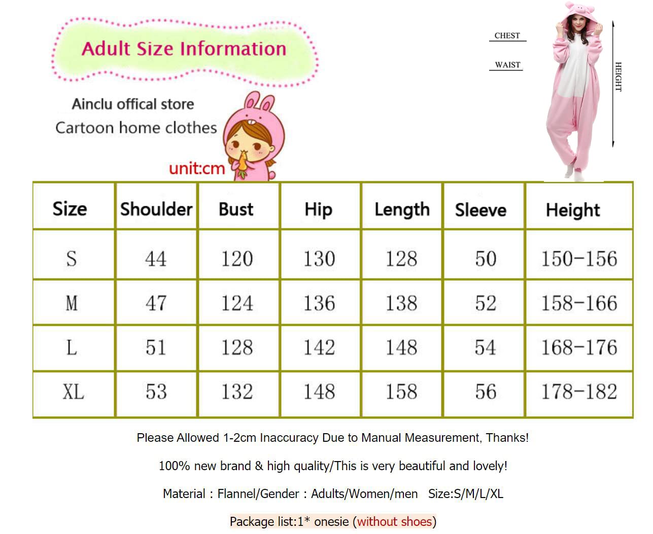 Animali Pigiama Kigurumi Onesie Unisex per Adulti per Feste e Cosplay Costume