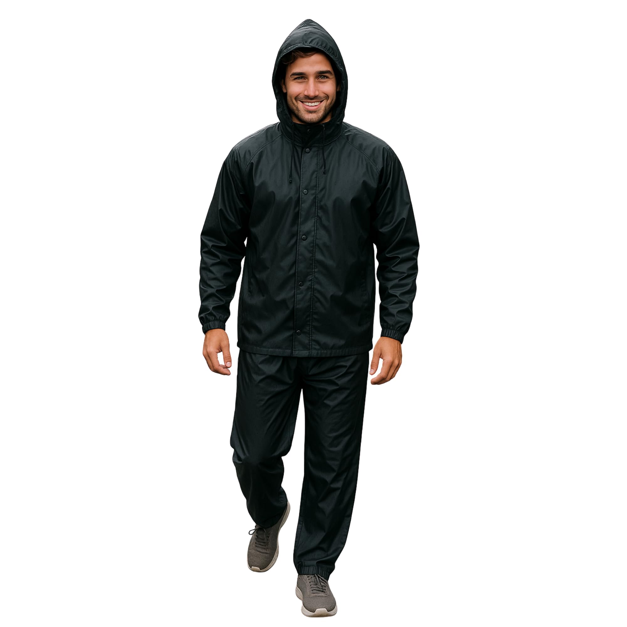 Rain Coat for Men waterproof, Unisex Raincoat for Women waterproof with Pant Set suitable for Men, Women, Boys & Girls Adjustable Top and Bottom Rain Coat