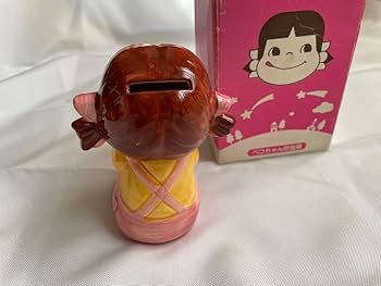 Amazon.co.jp: 箱あり 陶器製 ペコちゃん 貯金箱 レトロ ビンテージ