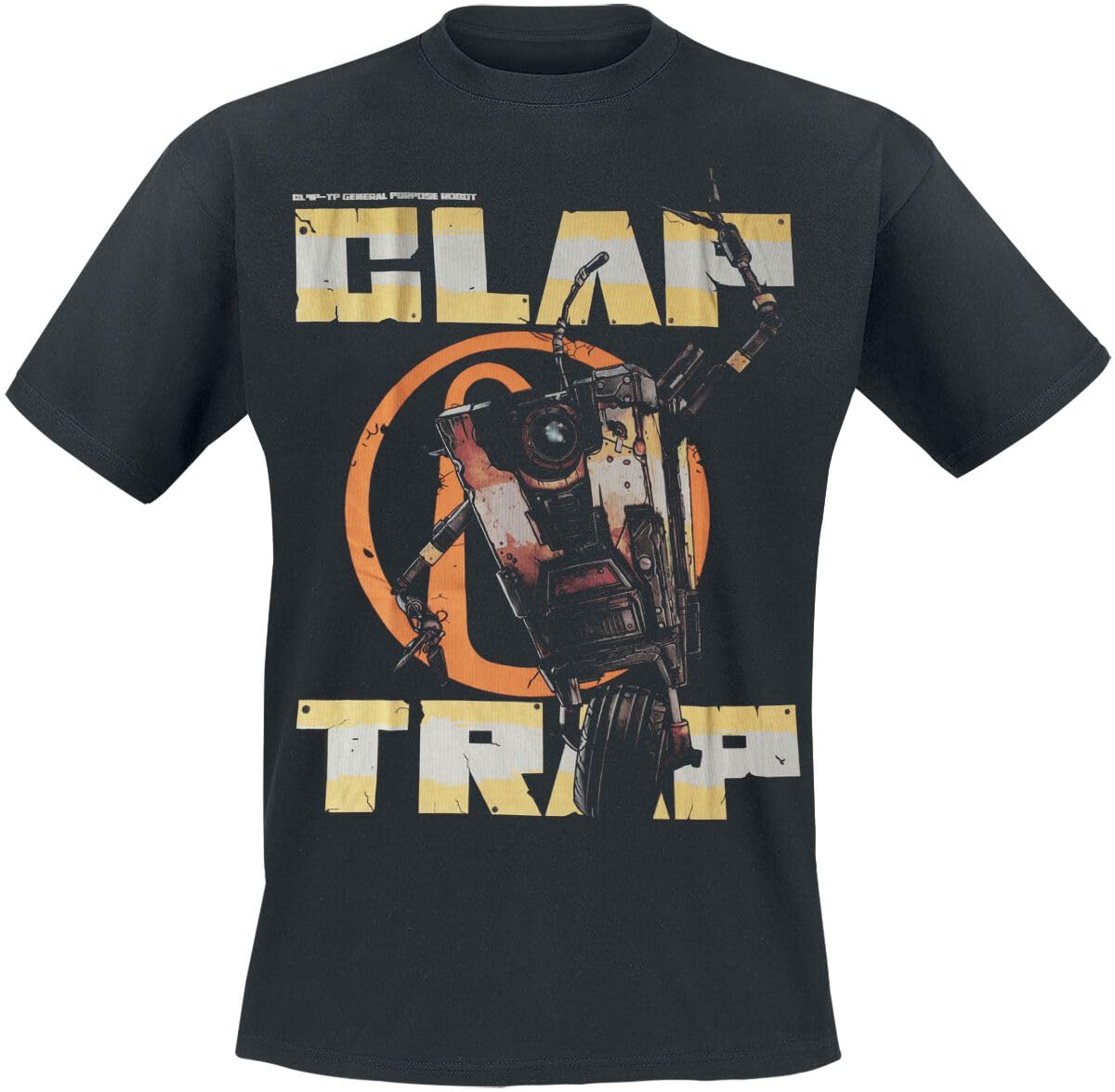 Borderlands Clap Trap Men's T-Shirt Black Fan Merch, Gaming, black, XXL