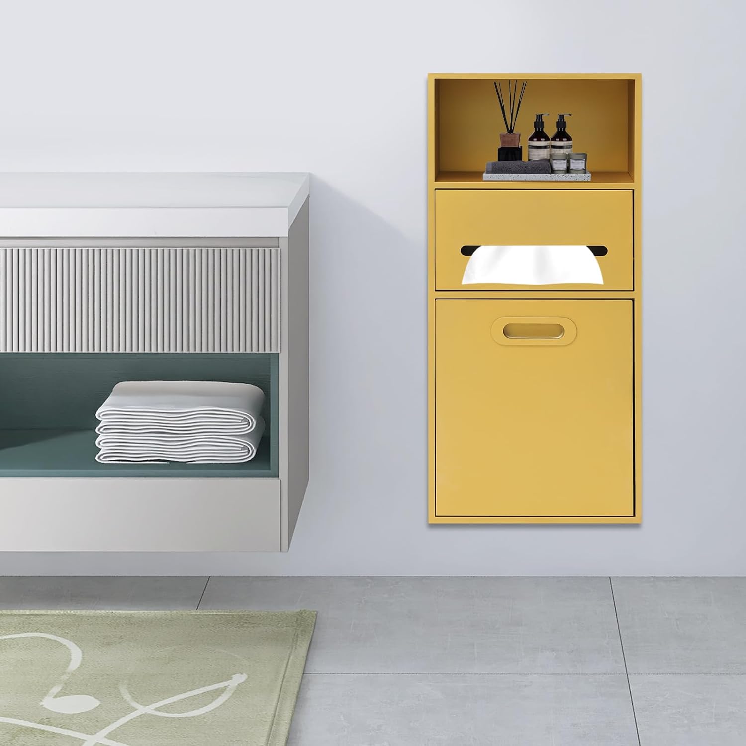 Stainless Steel Shower Niche for Trash Can Stainless Recessed Toilet Paper Niche Gold 26 * 11.8 Trash Can Niche Recessed Toilet Paper Holder for Kitchen Living Room Bedroom Hotel