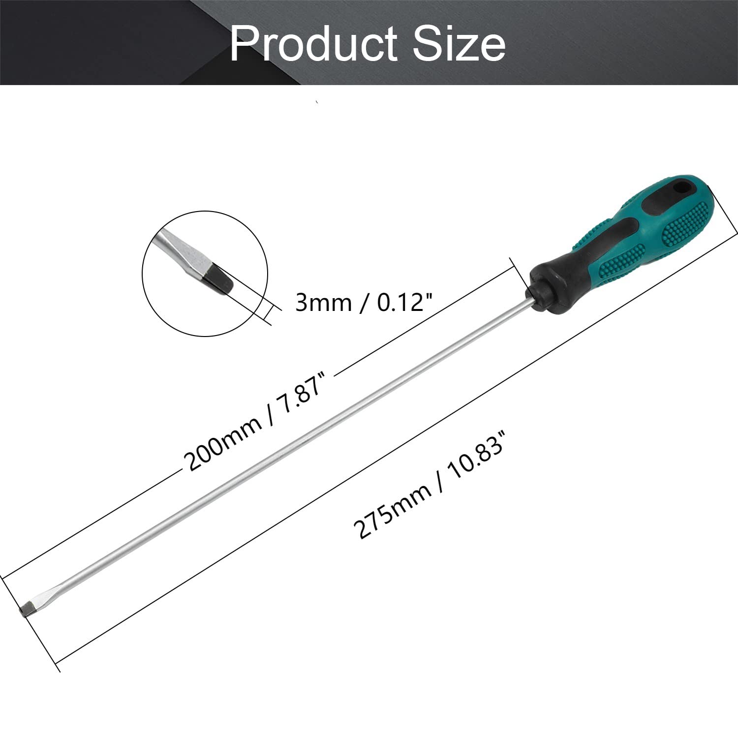 Flat Head Screwdriver Size Chart