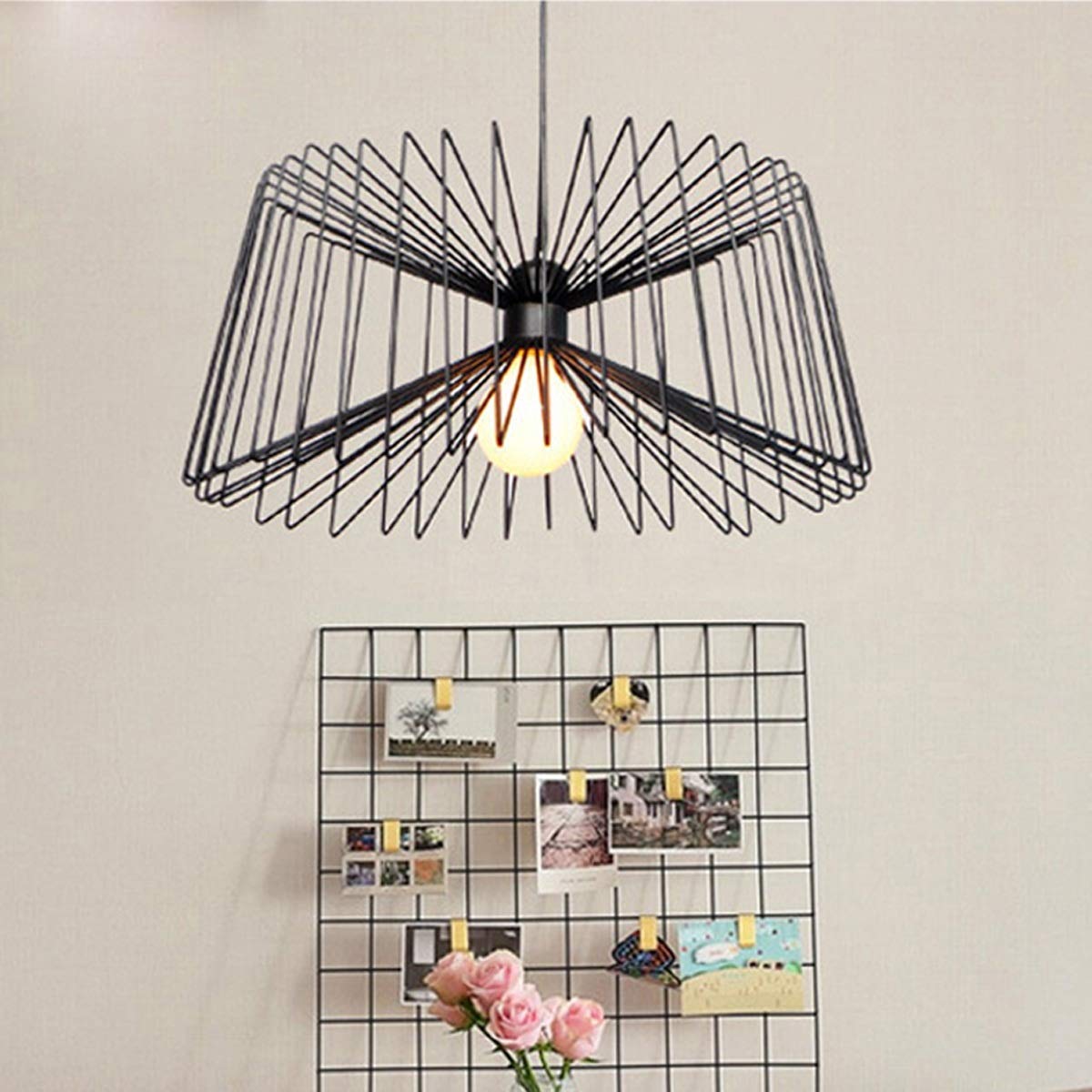 Lampada a Sospensione Durevole retrò Singola Frisbee Gabbia per Uccelli personalità Creativa Lanterna Lampada a Sospensione per corridoio Bar Ristorante Negozio di Abbigliamento lampadario lampadario