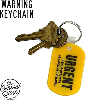 Amazon.co.jp: アメカジ 警告 注意 ラバー キーホルダー