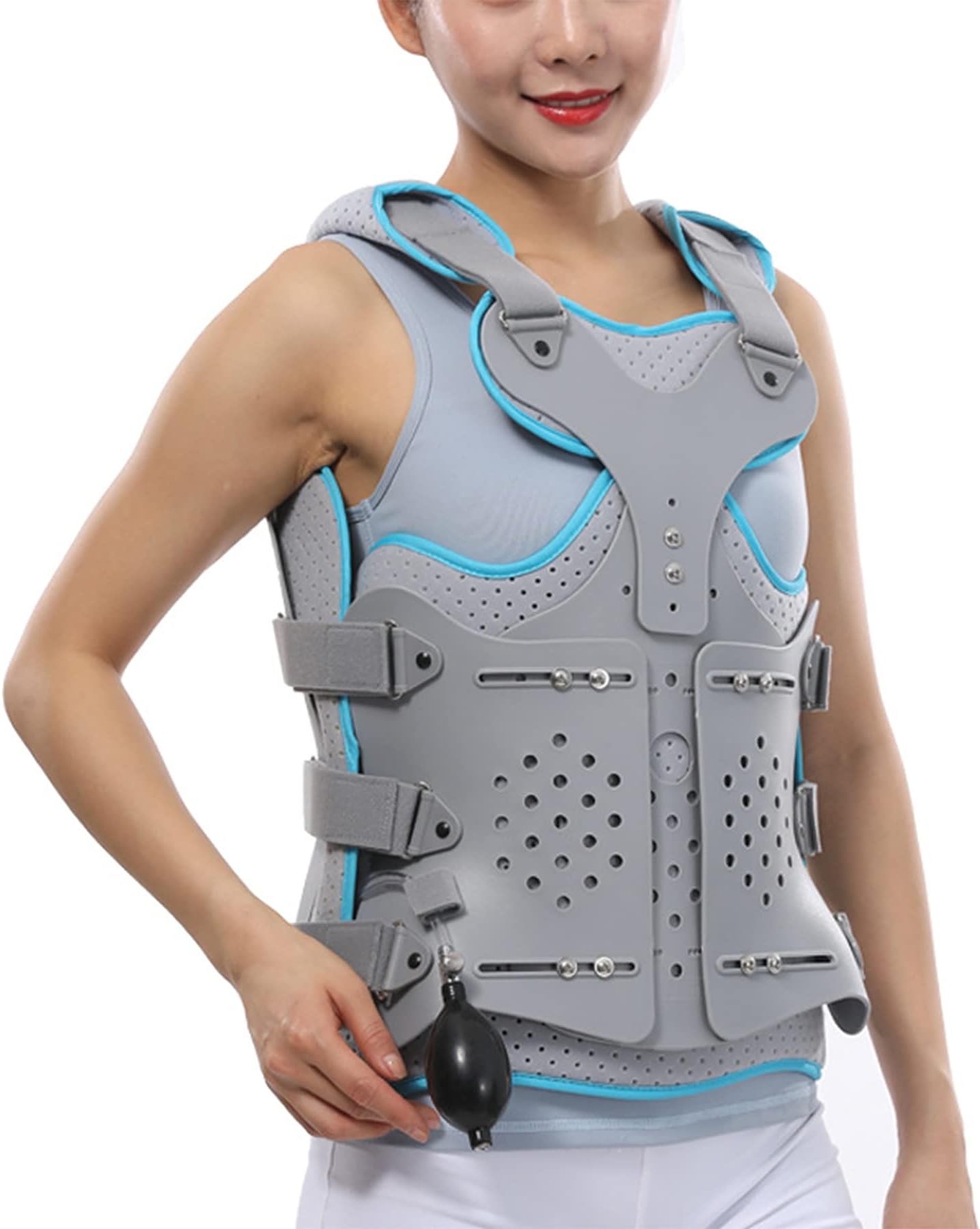 Thoracolumbar Fixation Brackets Adjustable Thoracic Orthosis Thoracolumbar Fixation Brace for Kyphosis Osteoporosis Mild Scoliosis Post Surgery Support for Men Women Rehabilitation