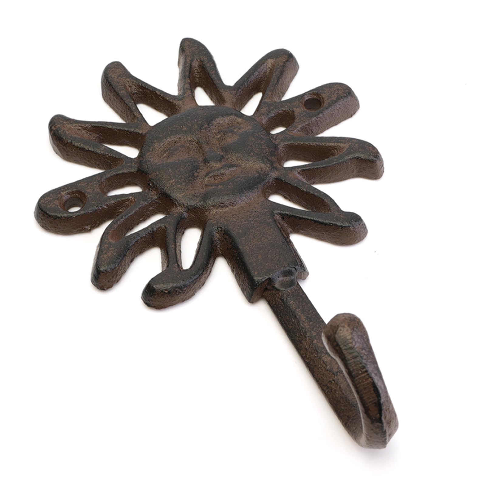 Msioytog Sturdy Cast Iron Hanging Hook with Sun and Star Designs Great for Home Offices Decoration Garden Hanger Decorative Iron Hook