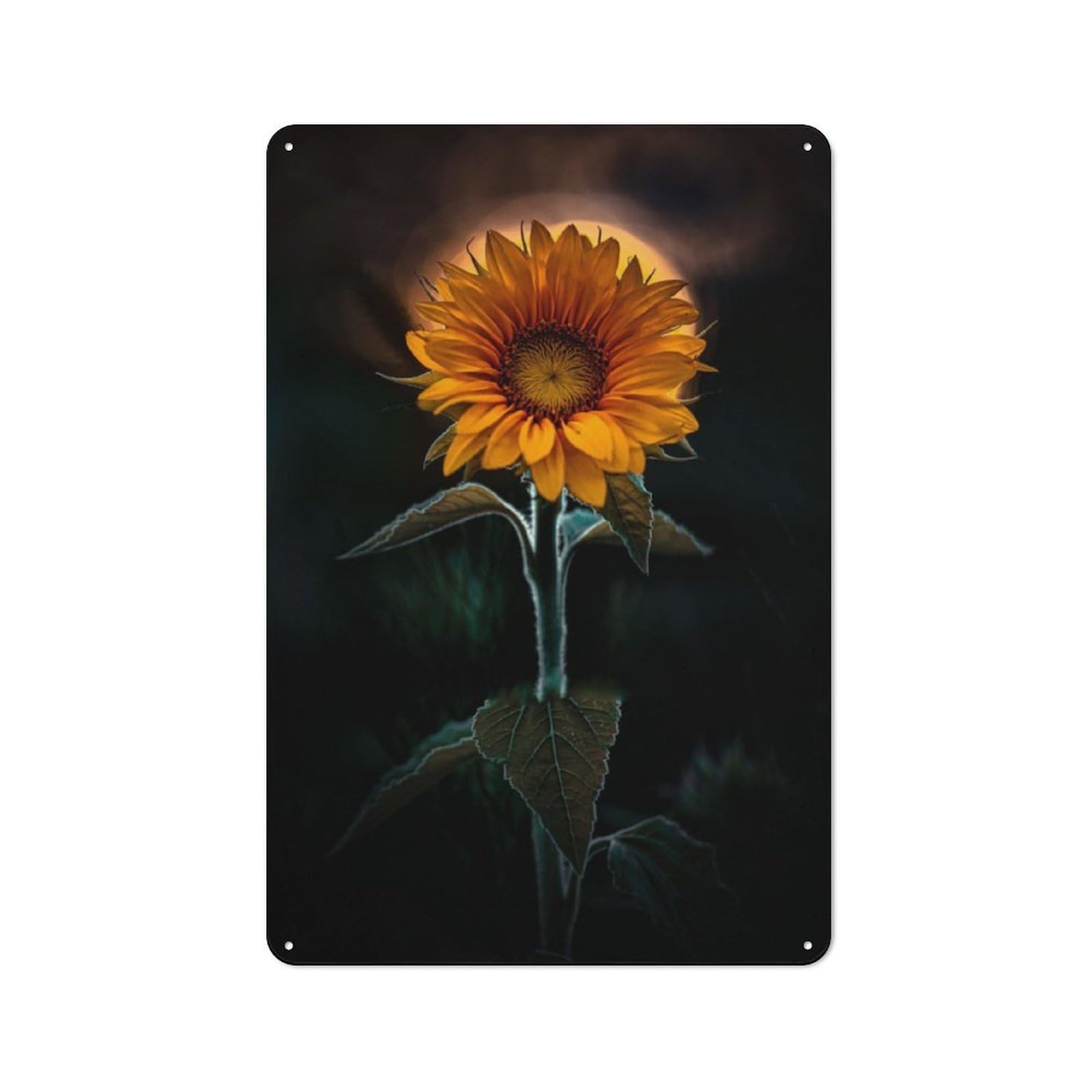 Junmoney Sunflower King Metal Sign 30X20cm With For Hallway Wall, Vintage Decor, For Garage, Workshop And Man Cave Decoration