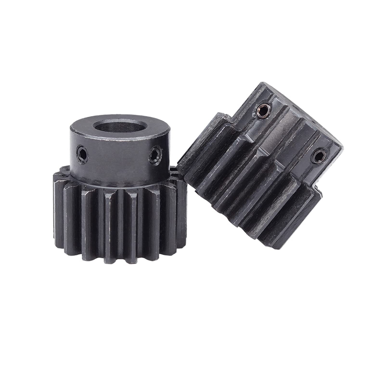 Juego de engranajes de piñón, 1 pieza, 2 módulos, 16/17 dientes, engranaje recto de acero al carbono con plataforma escalonada, engranajes rectos de transmisión de potencia for cremalleras de engranaj