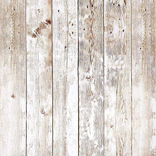 CiCiwind Wood Effect Wallpaper Wood Vinyl Wrap Brown Peel and Stick Wallpaper 44x500cm Distressed Sticky Back Plastic Rustic Self Adhesive Contact Paper Wall Furniture Vinyl Covering