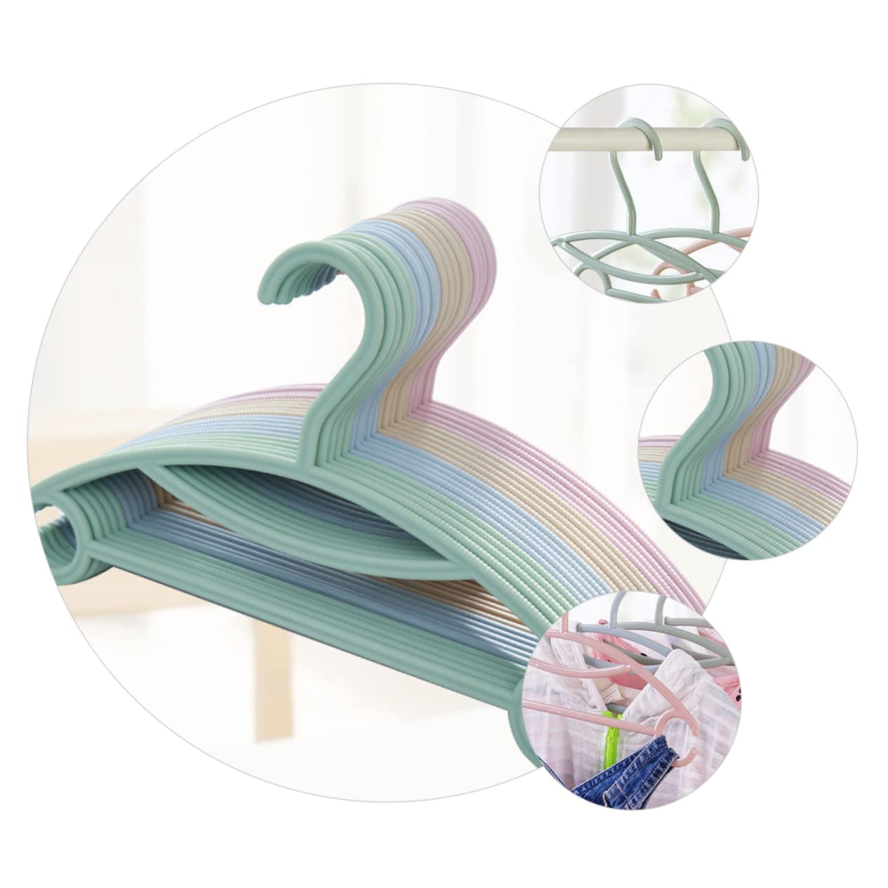 Luxshiny 20stücke Kleiderbügel für Babykleidung Stabile Haken für Kinderbekleidung rutschfeste Gepäckbügel Formschwere Kleiderbügel ohne Abdrücke für Schrankorganizer