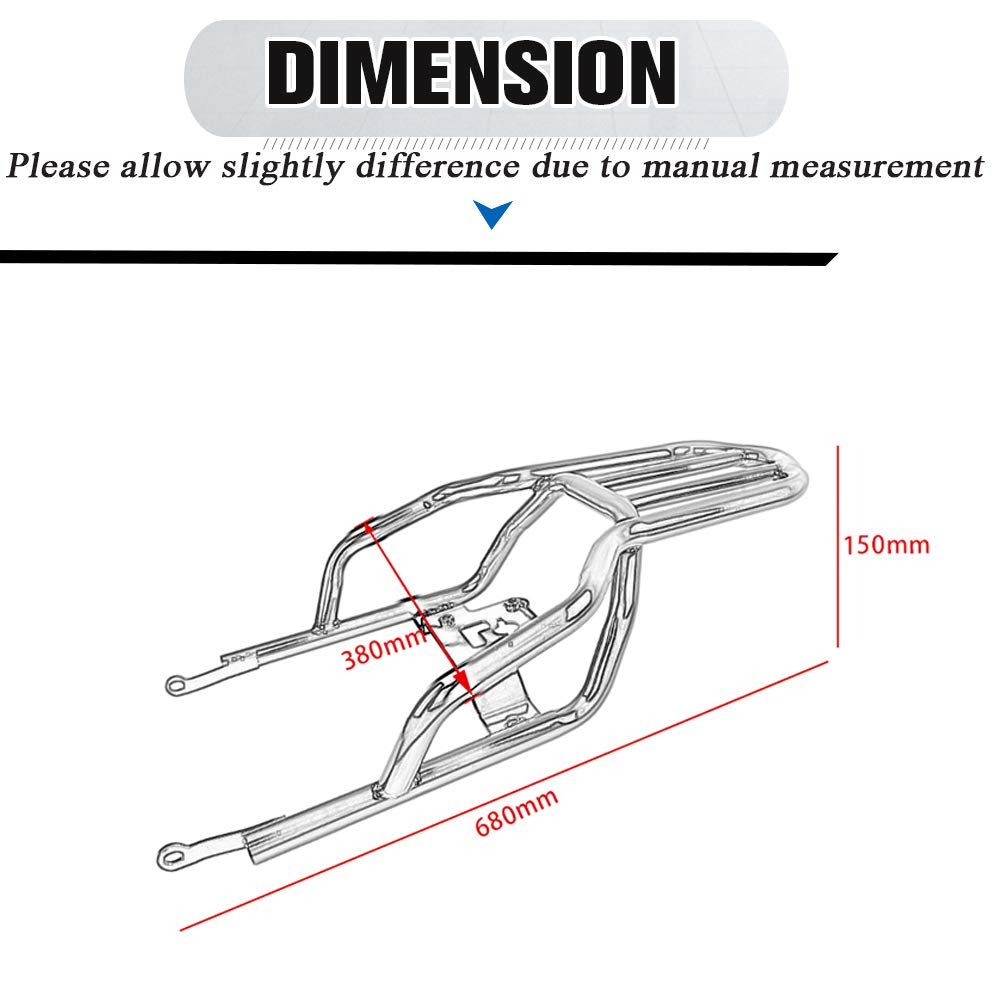 Z Rack Shelf Kawasaki Z900RS Rear Luggage Rack - Steel Cargo Extender ...