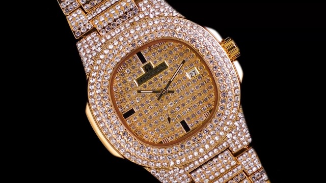 Buy SWADESI STUFF The Emperor Hand-Studded Diamonds Gold Dial