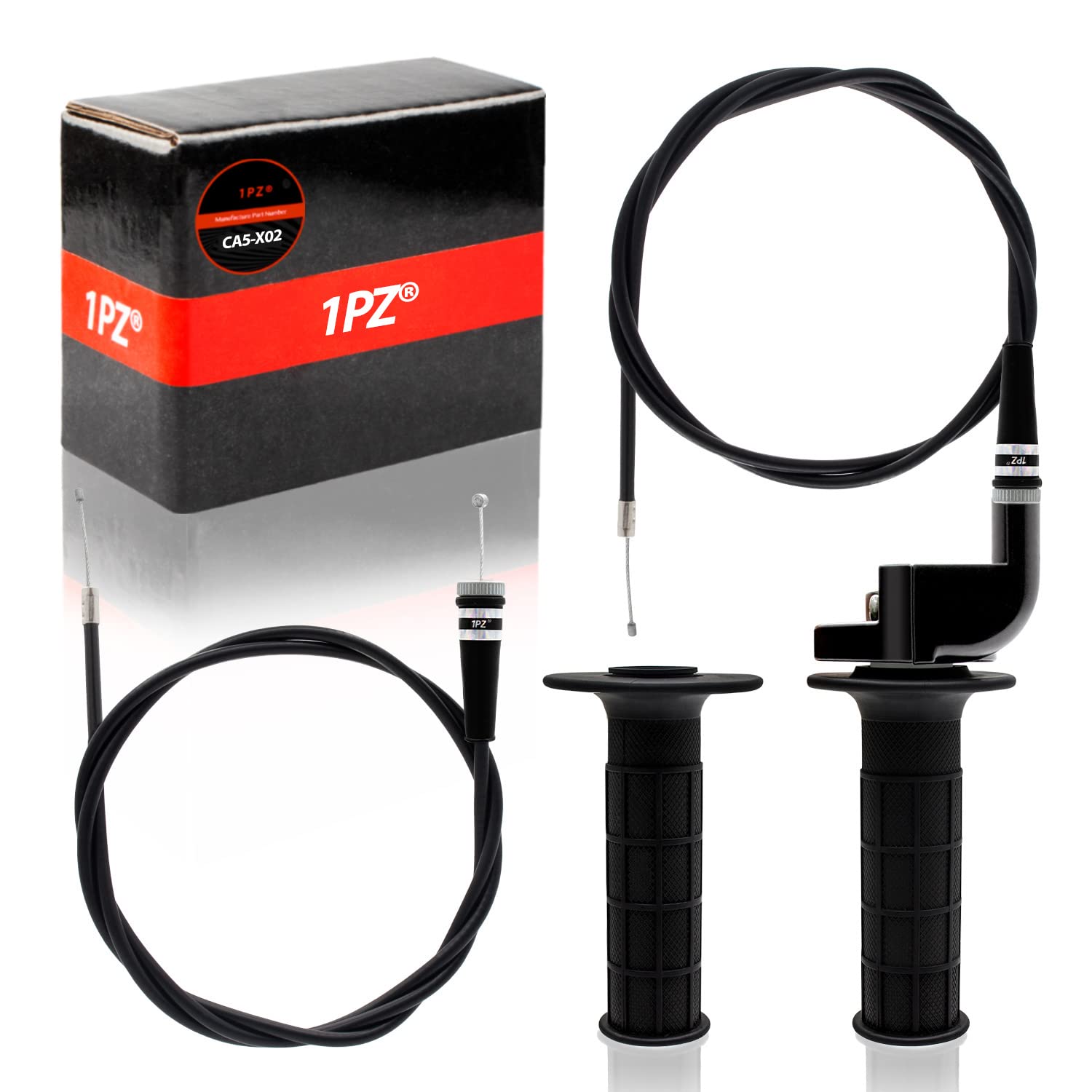 1PZ CA5-X02 Acelerador Puños Twist con Cable Kits para 7/8 Pulgadas 22mm Manillar 50cc 90cc 110cc 125cc 150cc 200cc 250cc Mini Bike ATV Quad Moto Pit Dirt Bike Motocicleta