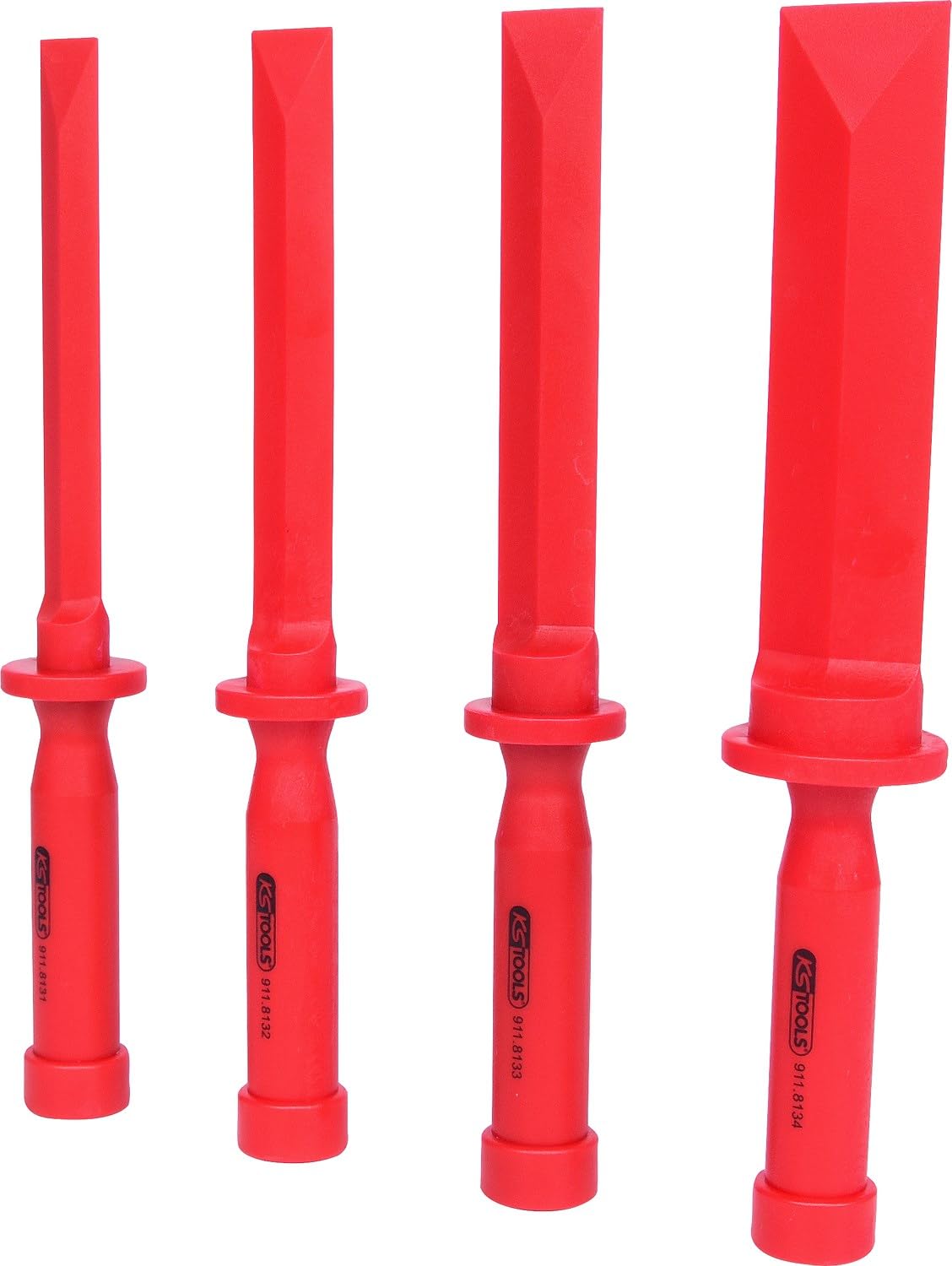 KS Tools 911.8130 Jeu de burins plats PVC souple 4 pièces
