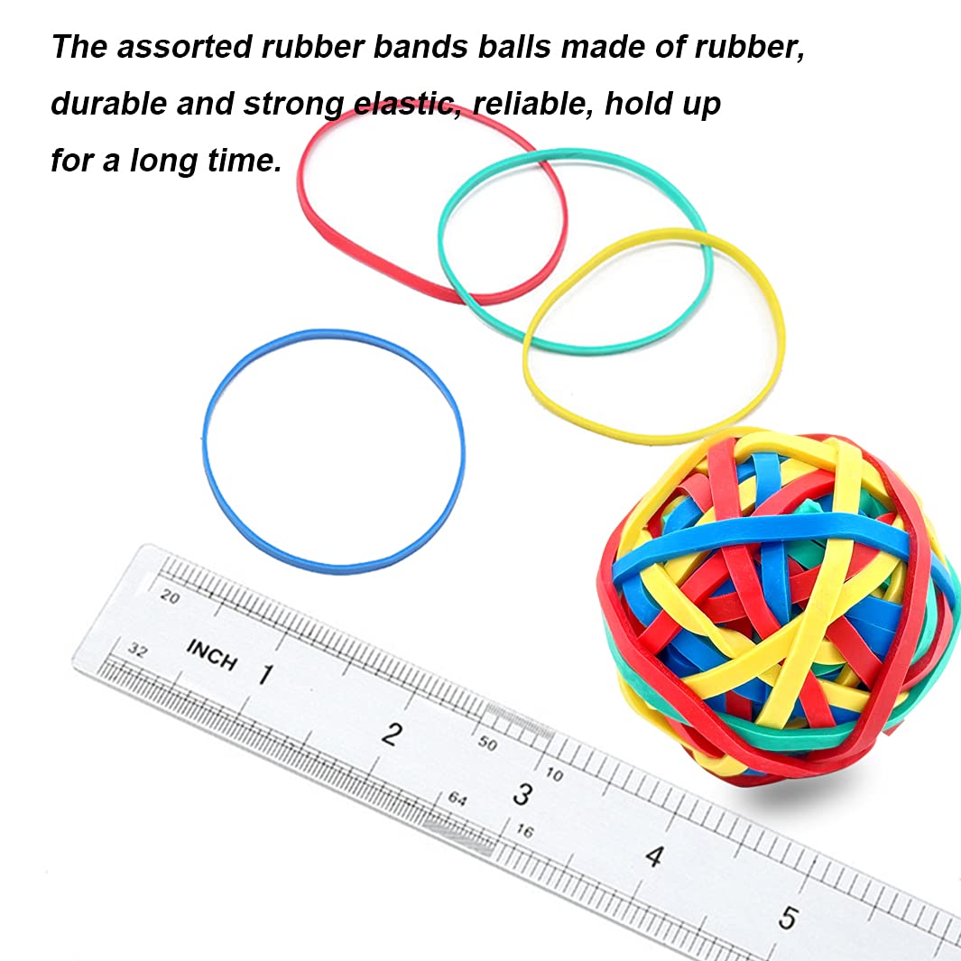 Kiwinvou Coloured Rubber Bands,Elastic Stretchable Band Stationery Document Organizing For - View #11