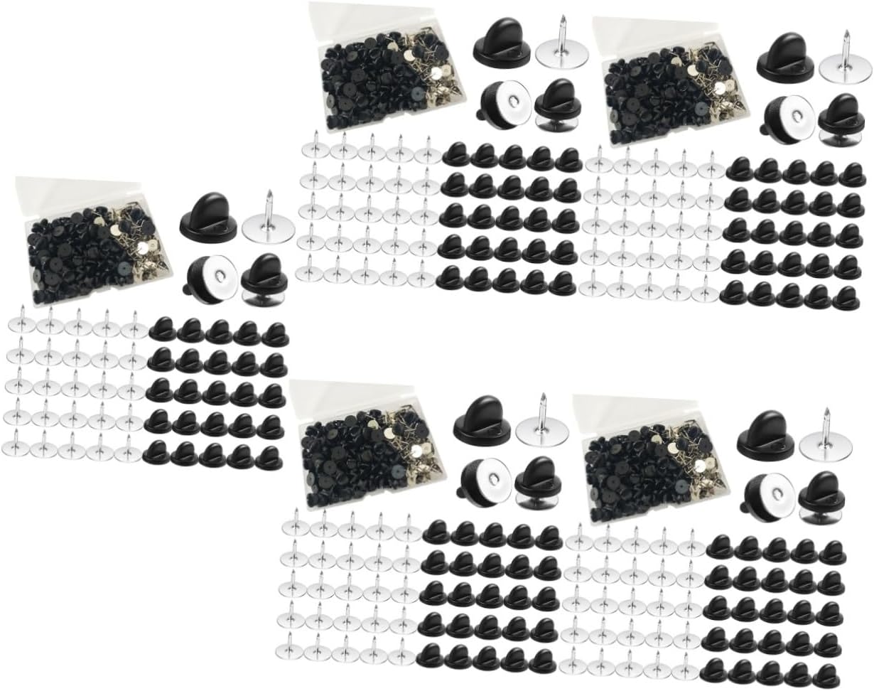 TEHAUX DIY Crafts Supply Easy Install No Tool Safety Pins Lapel Pin Backs Brooch Keepers Badges Backing Holder Clasp