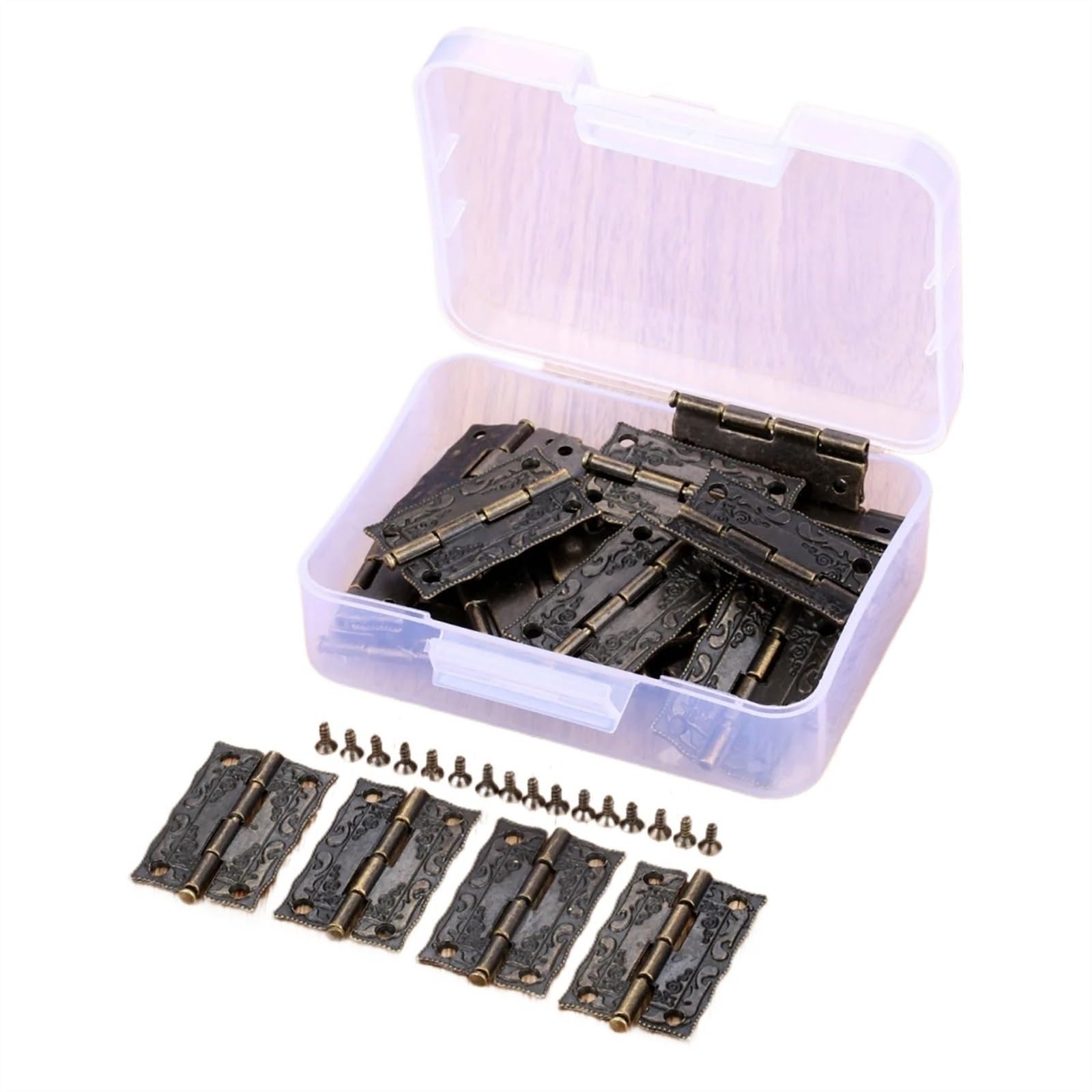 Boîtes à bijoux en bois charnière de rechange avec visserie pour réparation
