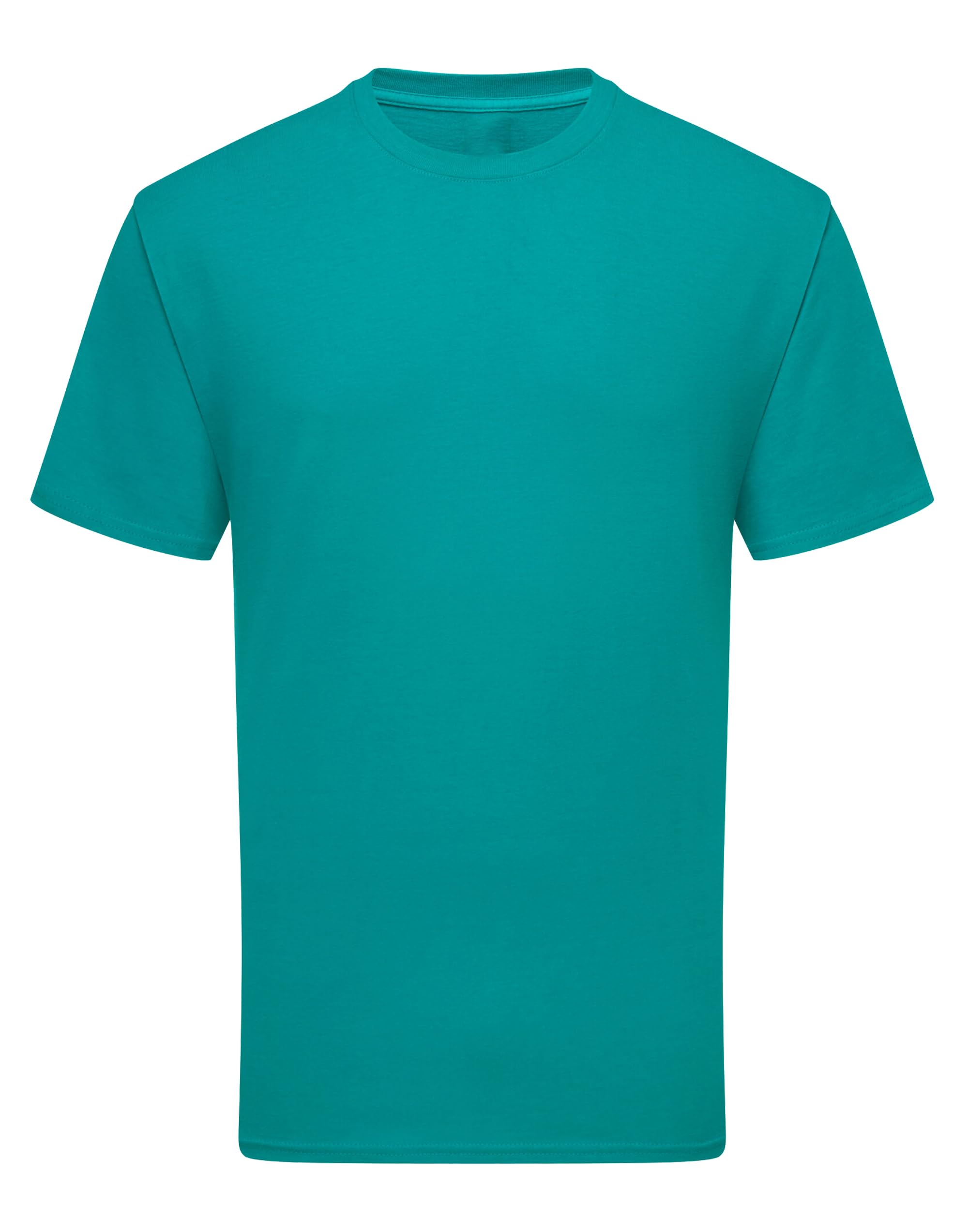 COOZO Men's Classic Blank Ringspun Premium Crew Neck Short Sleeve T-Shirt - Ocean Teal - XL