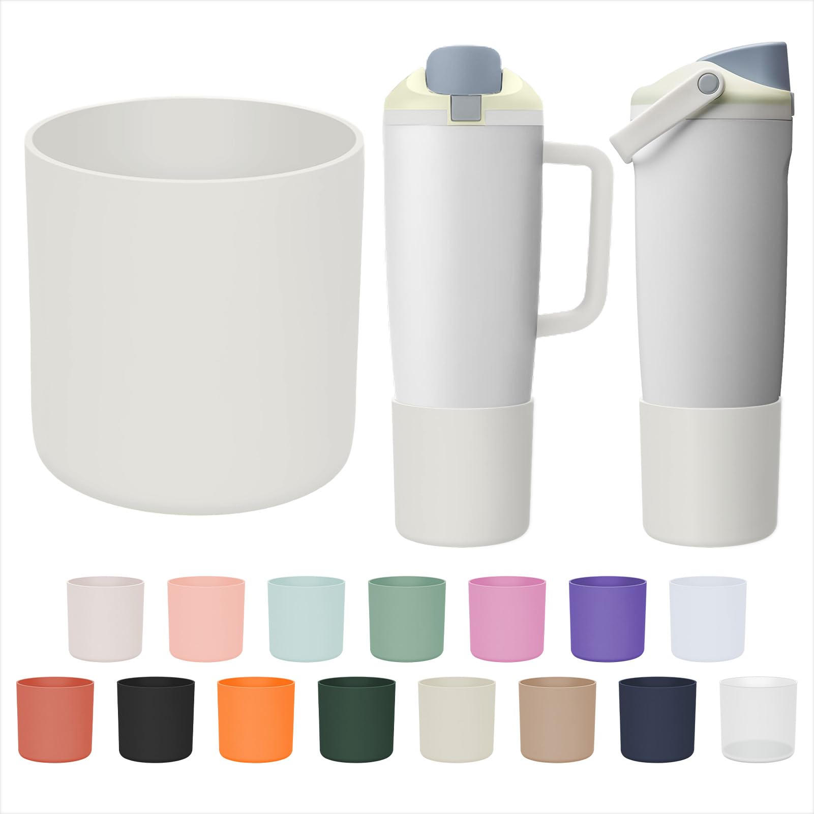 Silicone Higher Boot Compatible with Owala 30oz & 40oz FreeSip Sway Bottles & Tumblers, Large Protection Anti-slip Bottom Cover Sleeve for Freesip Sway Tumbler and Bottle — image 1