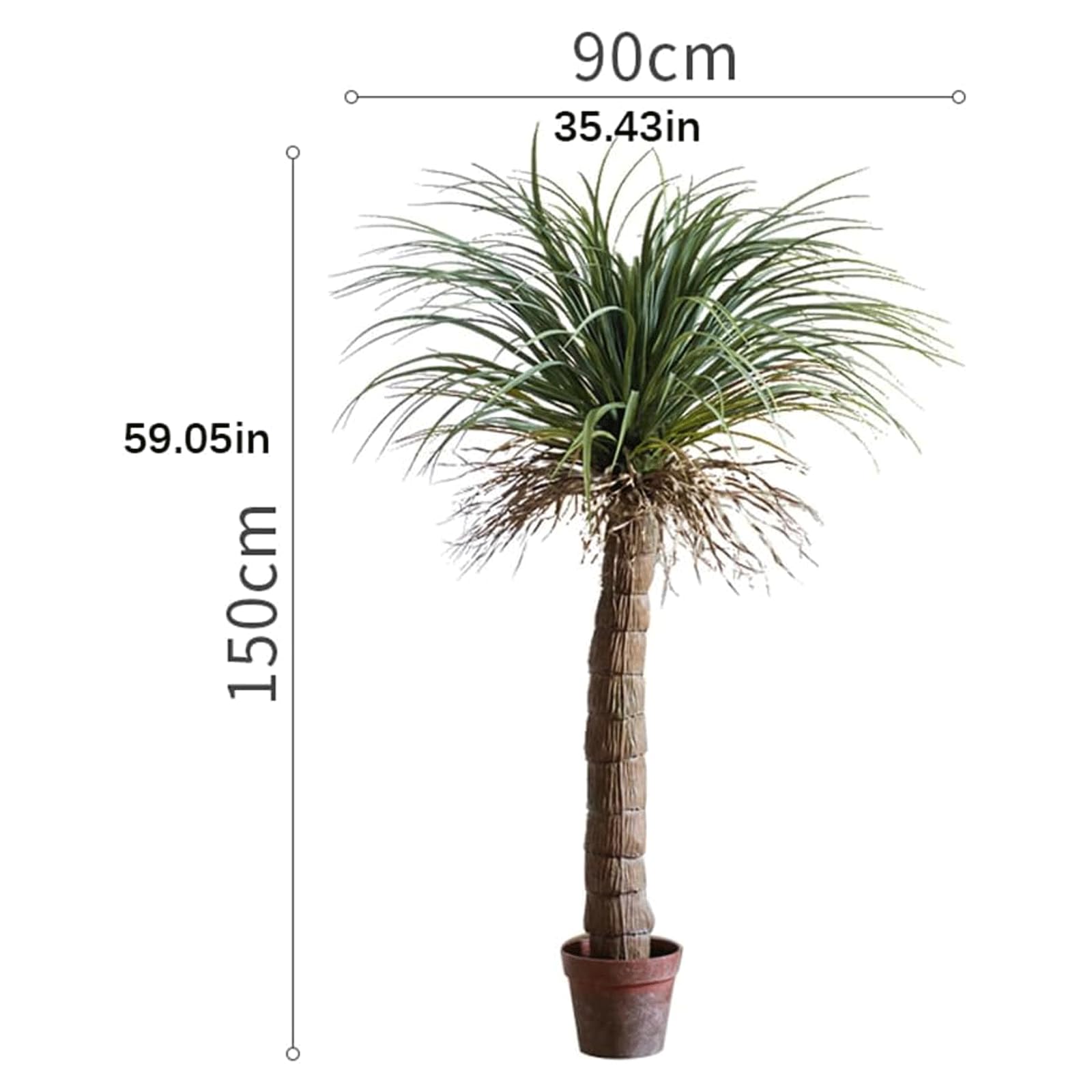 Albero Artificiale da Esterno, Dracena Artificiale di Alta qualità, 150 cm/4,9 Piedi, Albero Finto, pianta Ornamentale da Interno, Decorazione.