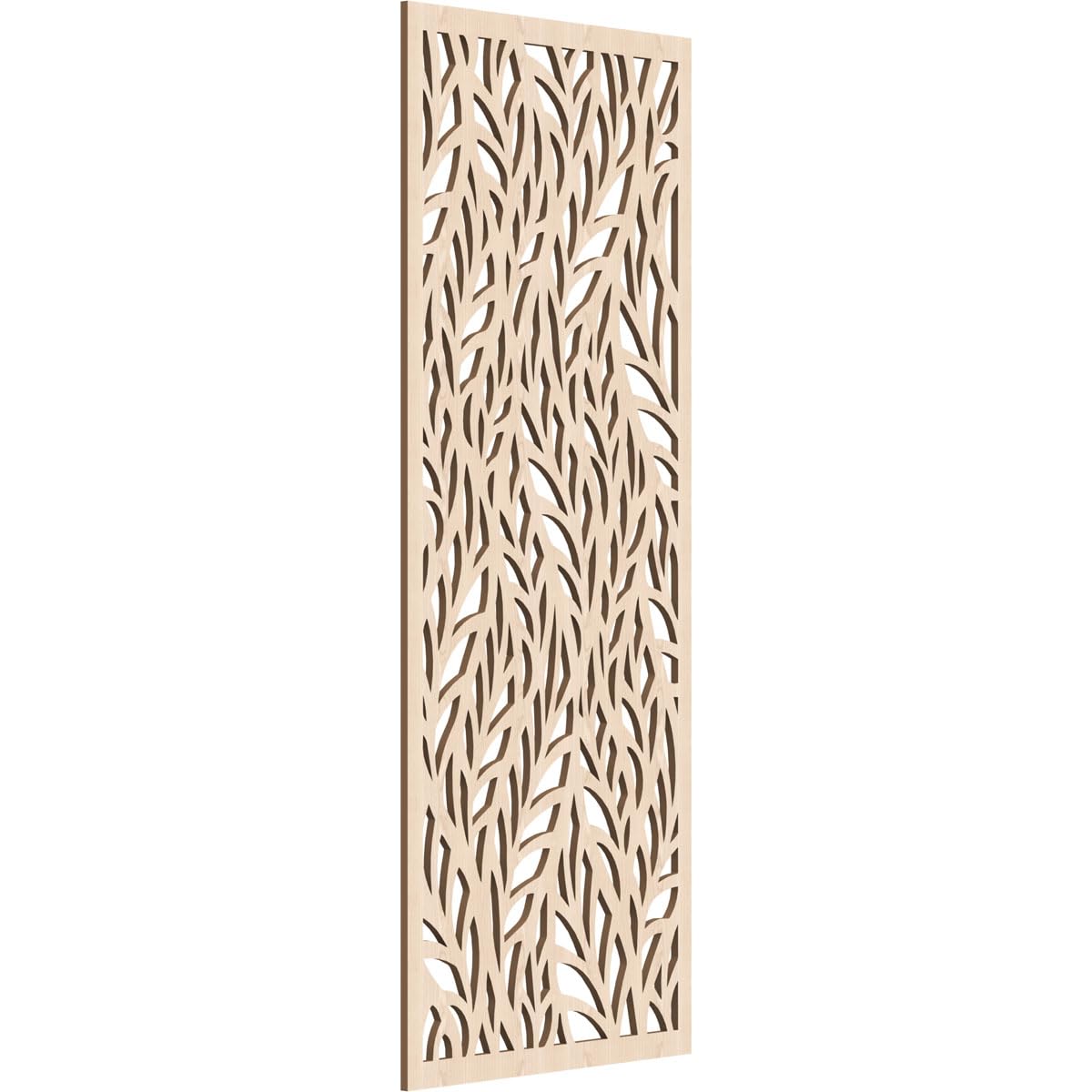 Ortonville Decorative Pierced Fretwork Wood Wall Panels, 21 3/8"W x 54 3/8"H x 3/8"T, Red Oak