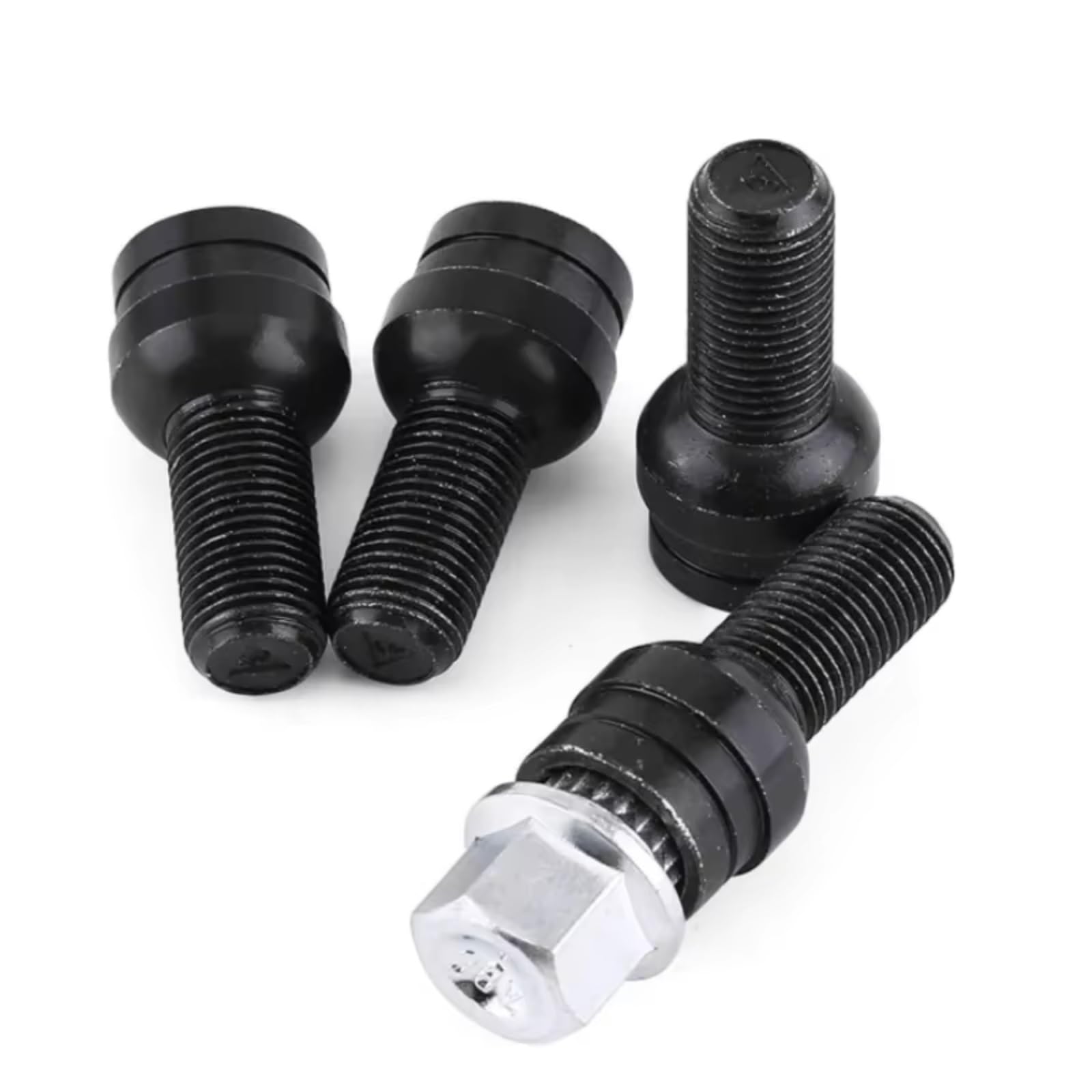 Pernos Rueda Coche Compatible Con A3 Para A4 Para A5 5 Uds Tuercas Bloqueo Rueda Coche Negras M14x1.5 Piezas Repuesto