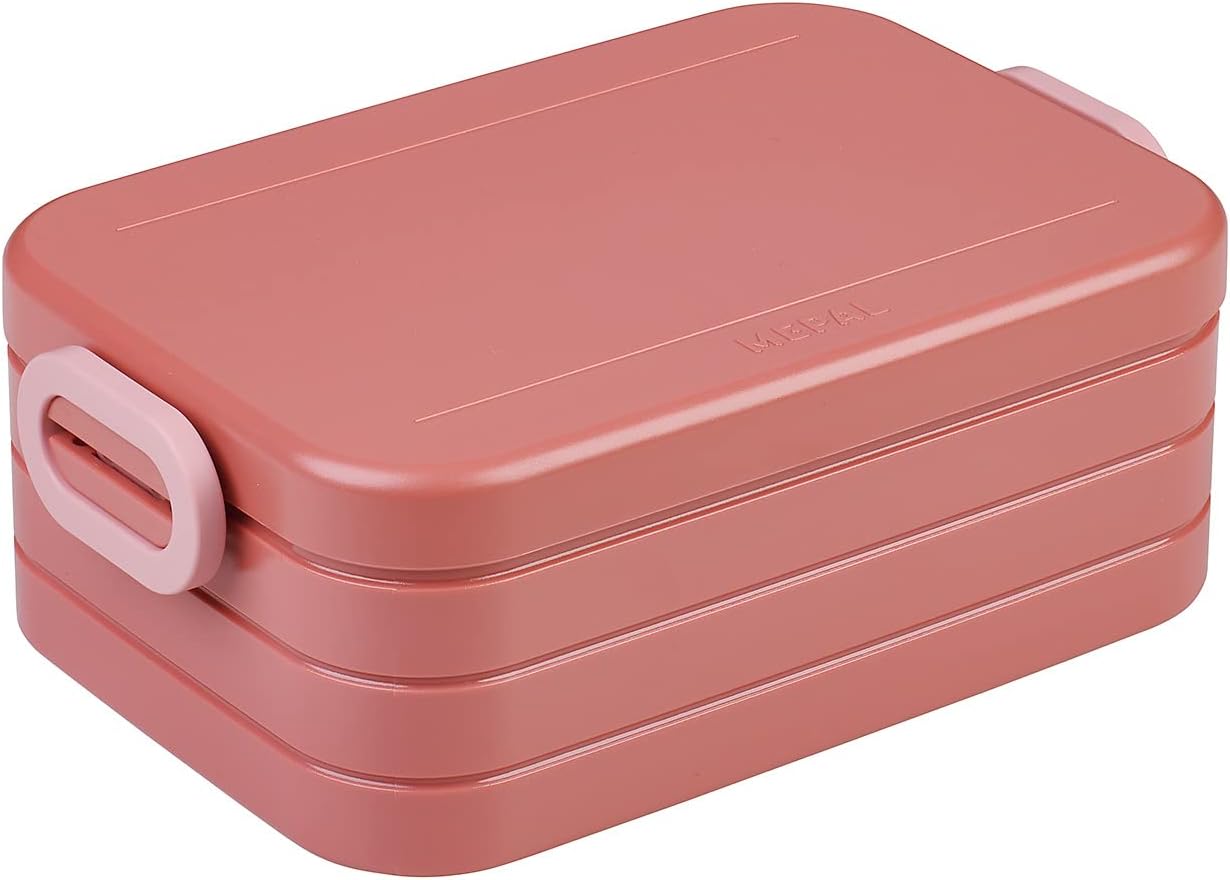 Mepal – Lunch Box Take a Break Midi – Lunch Box to Go - for 2 Sandwiches or 4 Slices of Bread – Suitable for The Dishwasher - 900 ml - Vivid Mauve