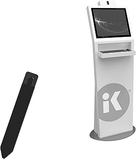 BoxWave Stylus Pouch Compatible with Kiosk Stealth with Keyboard (19 in) - Stylus PortaPouch, Stylus Holder Carrier Portable Self-Adhesive - Jet Black