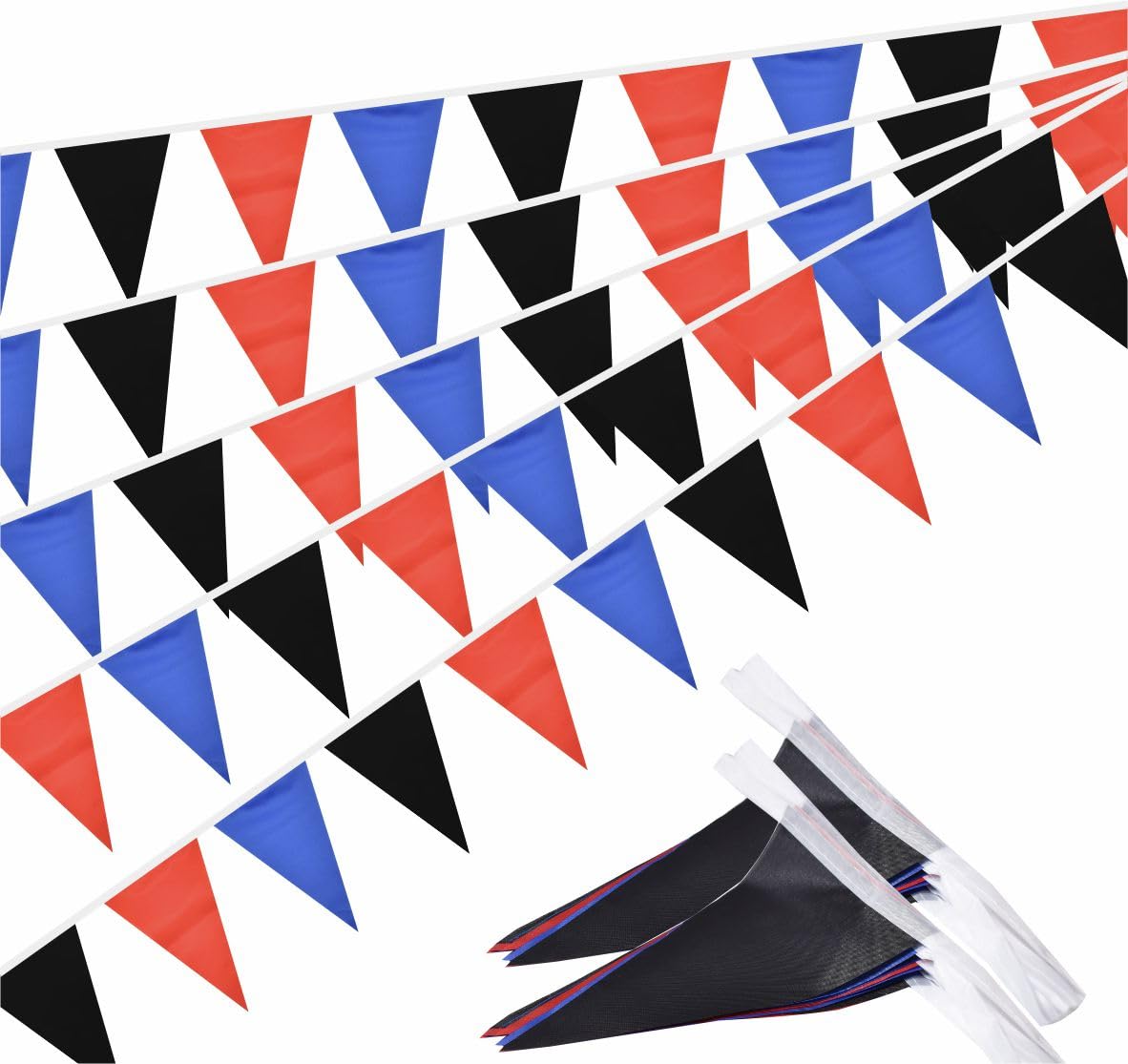 Photo 1 of ***FACTORY SEALED***
Ckexin Blue Red and Black Pennant Banner Flags Garland Streamers Party Decorations for Birthday Wedding Classroom Graduation 66Feet 60Flags***FACTORY SEALED***