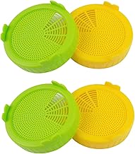 4 Pack Plastic Sprouting Lids for Wide Mouth Mason Jars, Sprouting kit for Growing Broccoli, Alfalfa, Mung Beans, Salad Sprouts