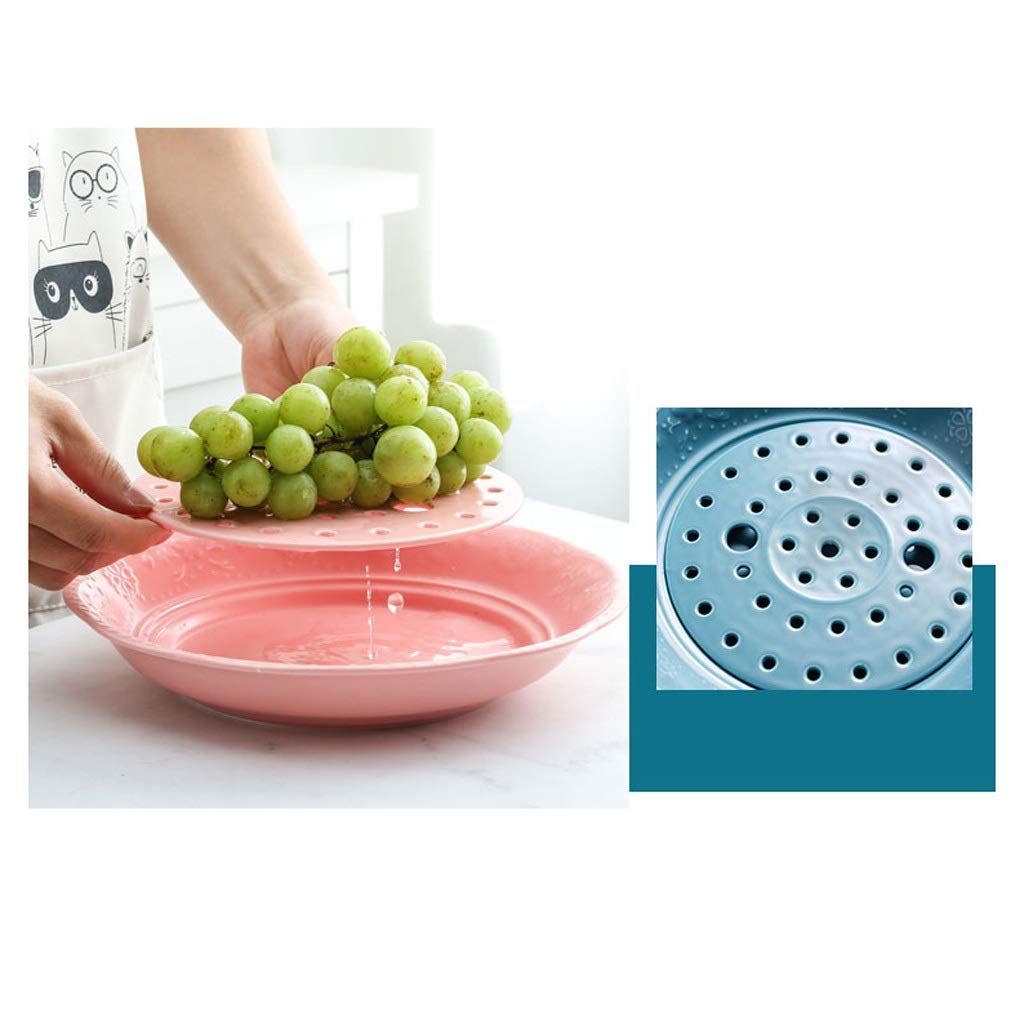 Salatschüssel-Set aus Keramik mit Vorspeisenteller, Snackteller, Drainageplatte, Doppelteller, Obstteller, Gemüseteller, Gebäck, Schindelplatte und kleiner Schüssel, perfekt zum Servieren einer